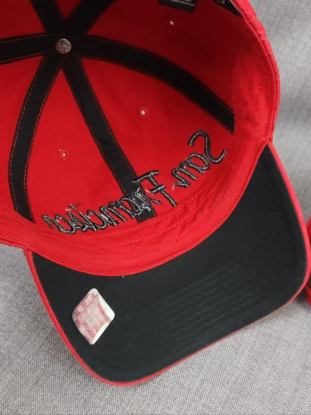 47  San Francisco 49ers Curved Bill Adjustable Hats Lot Of  2